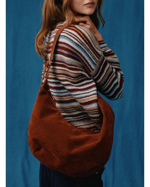 Simon's White Soft Rounded Hobo Bag