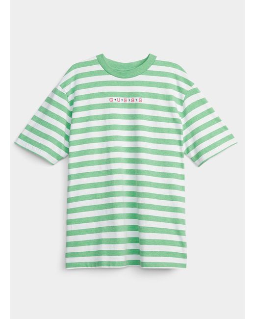 guess men's t shirt striped