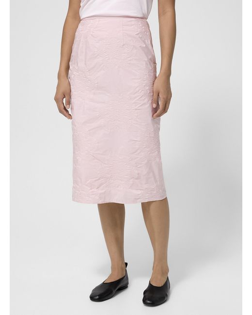 CECILIE BAHNSEN Pink Allegra Textured Ruched Skirt