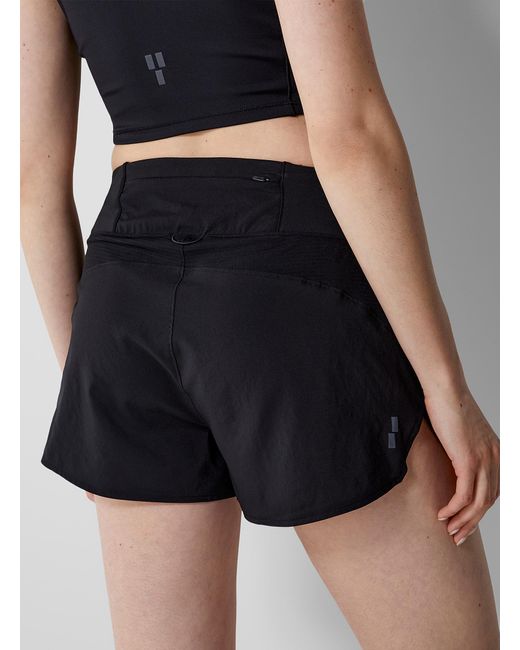 The North Face Black Mixed Media Cropped Short