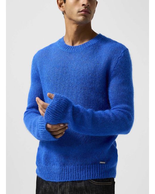 DSquared² Vibrant Blue Mohair Sweater for men