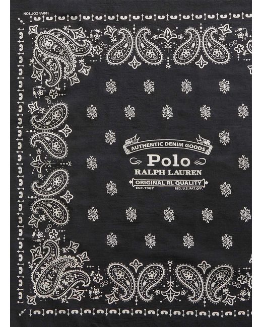 Polo Ralph Lauren Black Logo Bandana for men