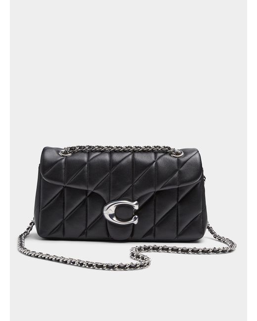 COACH Black Tabby Quilted Leather Flap Bag