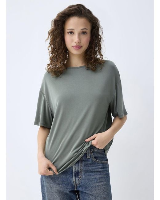Twik Gray Flowy Modal Loose Tee