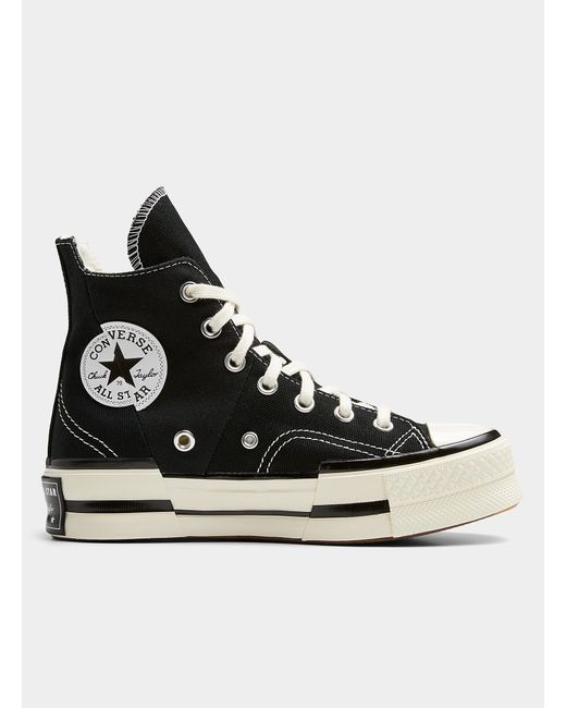 Converse Deconstructed Chuck 70 Plus High Top Black Sneakers Women | Lyst