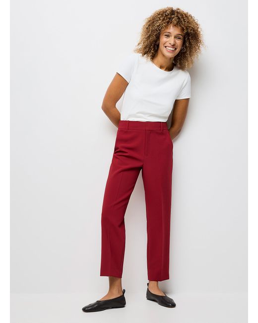 Contemporaine Red Universal Stretch Twill Pant Fit: Semi