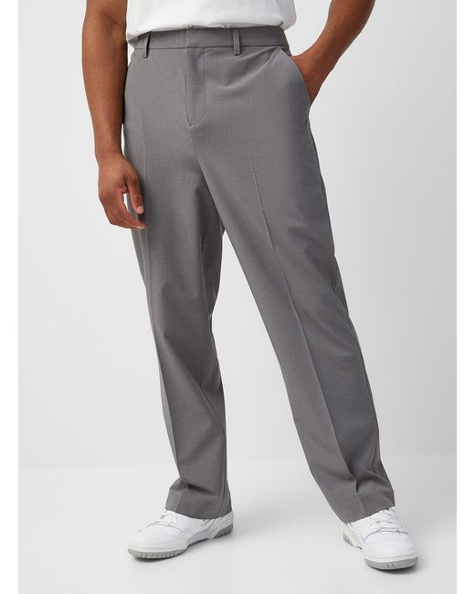 Le 31 Gray Stretch Modern Pant Straight Fit for men