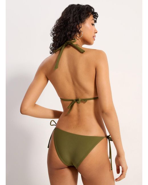 Simon's Green Pearly Button Cheeky Bikini Bottom