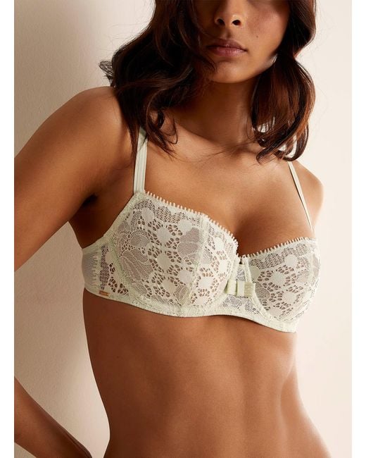 Chantelle Day To Night Lace Balconette Bra in Brown
