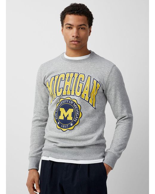 Le 31 Gray Michigan Sweatshirt for men