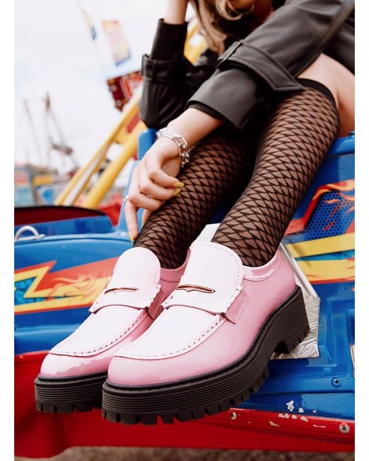 Steve Madden Malvern Platform Loafers Women in Pink | Lyst
