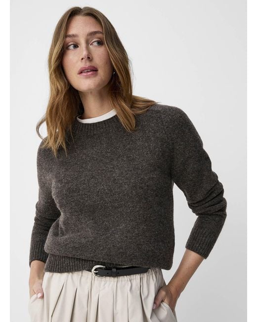 Contemporaine Gray Solid Essential Boxy Sweater