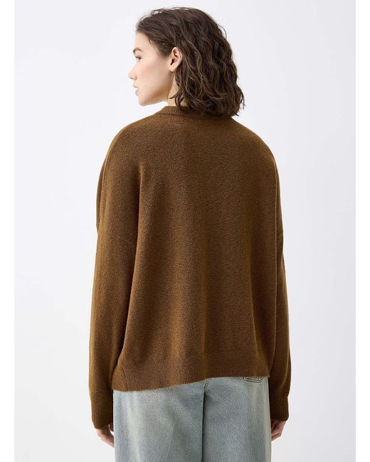 Twik Brown Loose Soft Knit Sweater