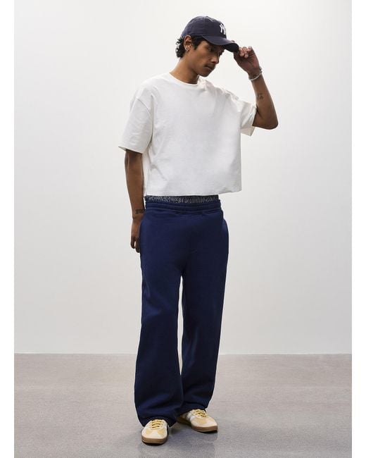 Djab White Cropped Solid T for men