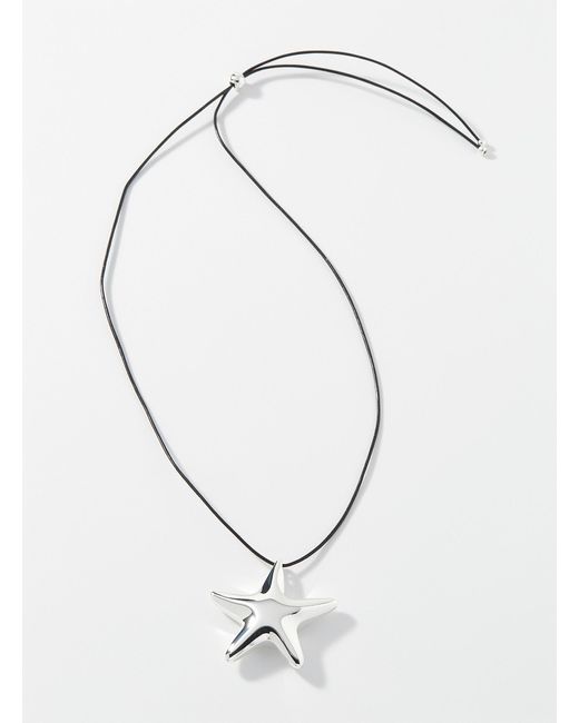 Pilgrim White Starfish Cord Necklace