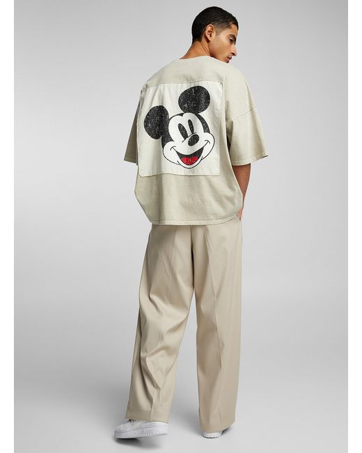 Le 31 Natural Oversized Mickey Mouse T for men