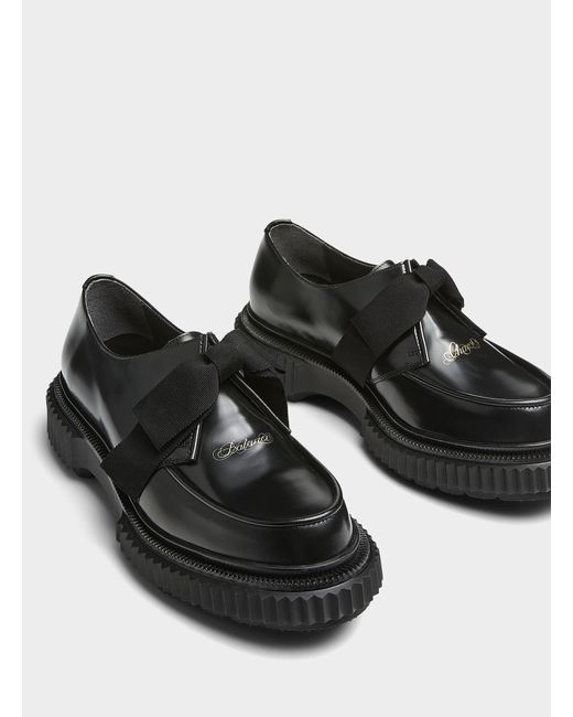 Undercover Black Decorative Bow Derby Shoes Men for men