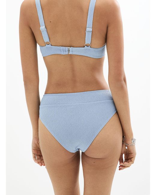 Simon's Blue Wavy Texture Cheeky Bottom