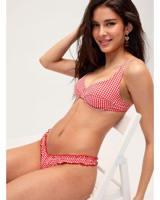Simon's Red Gingham Ruffle
