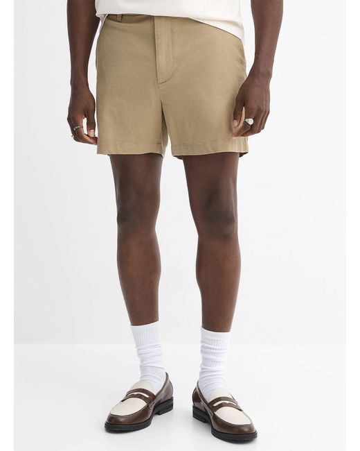 Le 31 White Chino Shorts Inseam: 6" for men