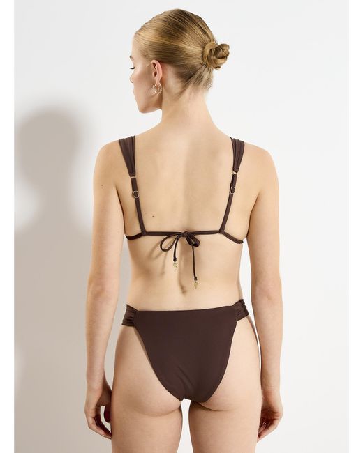 Simon's Natural Wide Drawstring Strap Triangle Bra