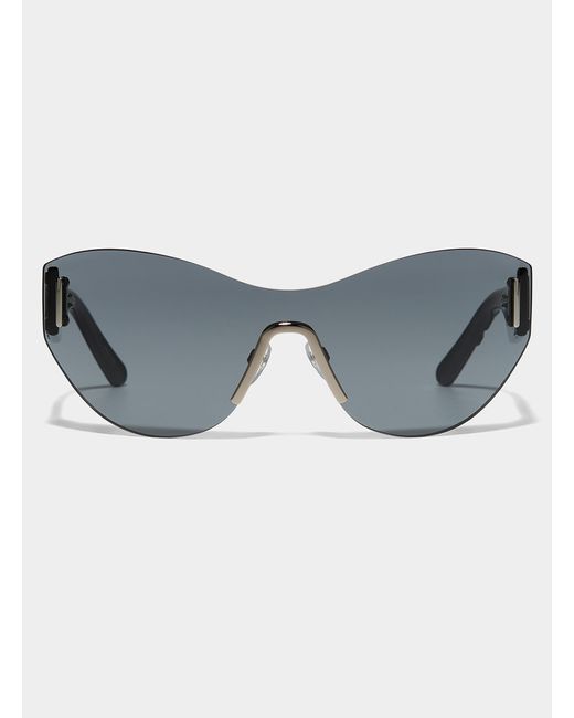 Marc Jacobs Blue Logo Embossed Shield Sunglasses
