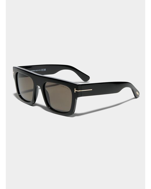 Tom Ford Black Fausto Square Sunglasses for men