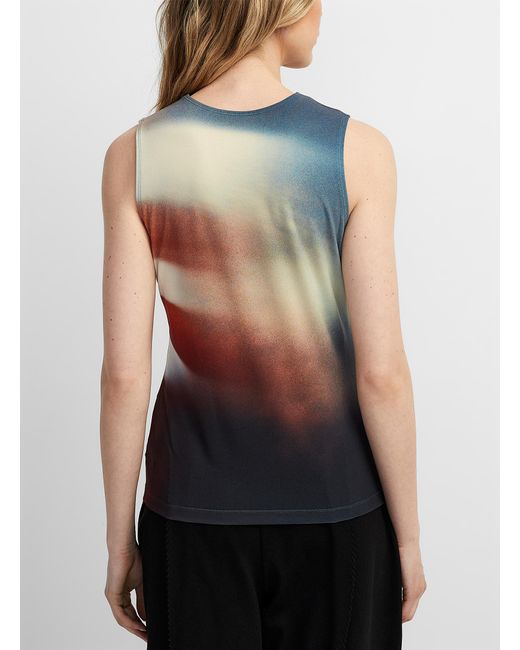 Issey Miyake Multicolor Shaded Jersey Top