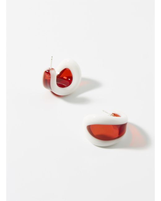 Keane White Colour Block Half