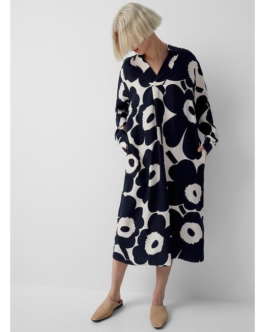 Marimekko Blue Iissat Unikko Dress