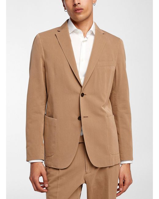 Zegna Natural Cotton And Silk Plain Suit for men