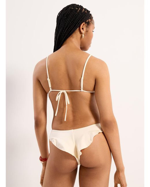 Simon's Natural Ruffled Slim Bikini Bottom