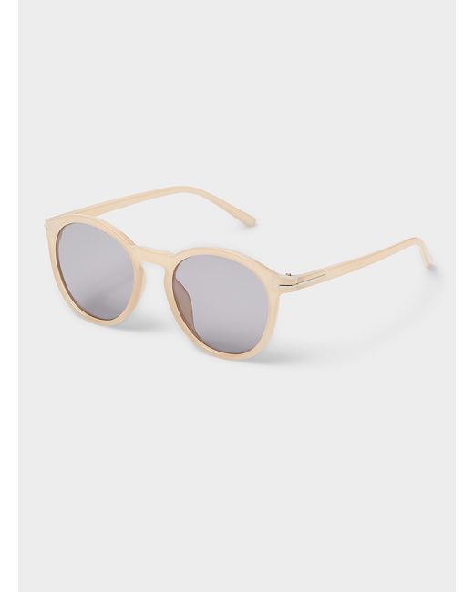 Simon's Natural Kim Polarized Round Sunglasses