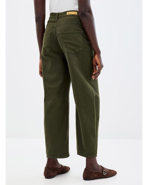 Yoga Jeans White Solid Barrel