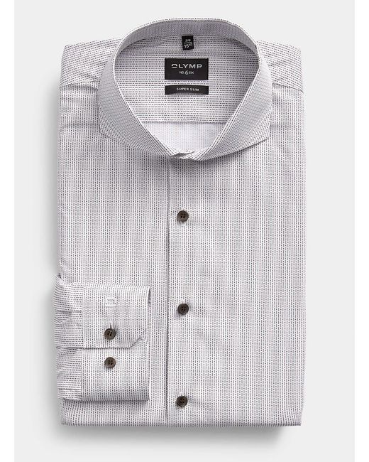 Olymp Gray Dotted Line Shirt Slim Fit for men