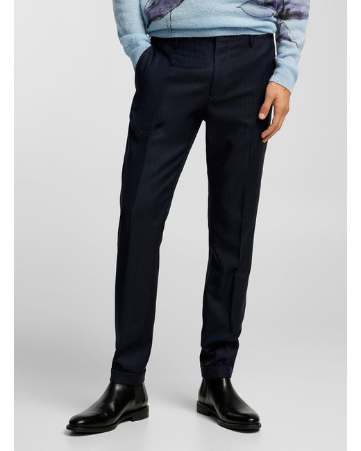 Paul Smith Blue Faded Pinstripes Pant for men