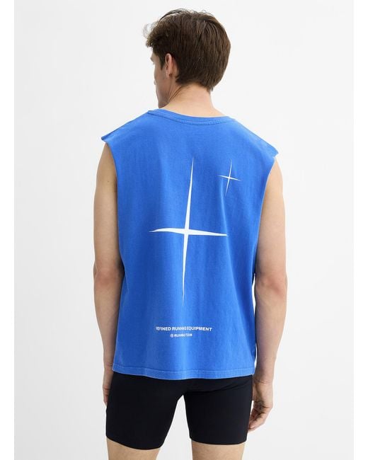 INNER SELF Blue Corecotton Tm Sleeveless T for men
