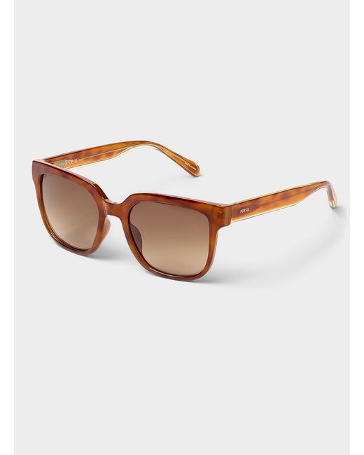Fossil Brown Large Square Sunglasses