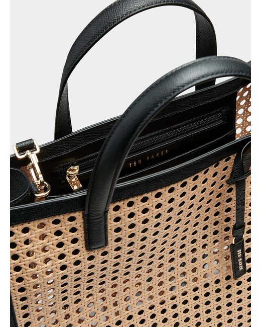 Ted Baker Natural Flo June Caned Square Tote