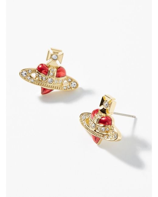 Vivienne Westwood Metallic New Diamante Earrings