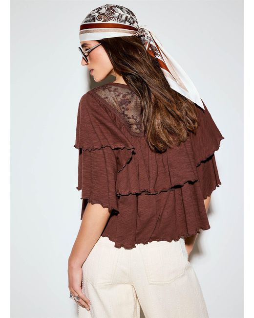Icône Brown Ruffled Crocheted