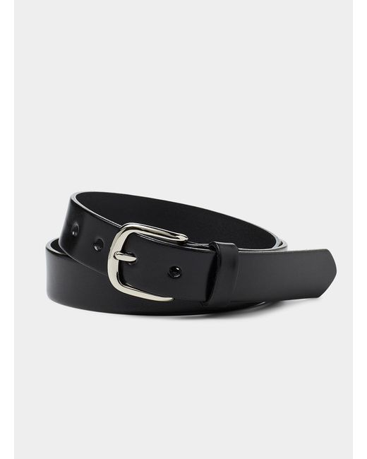 Simon's Black Essential Leather Belt