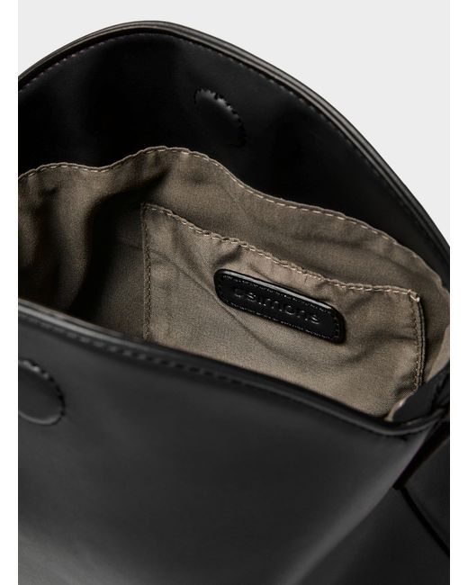 Simon's Black Smooth Structured Faux