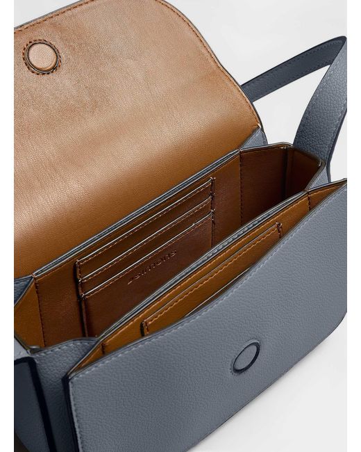 Simon's White Small Textured Minimalist Crossbody Bag