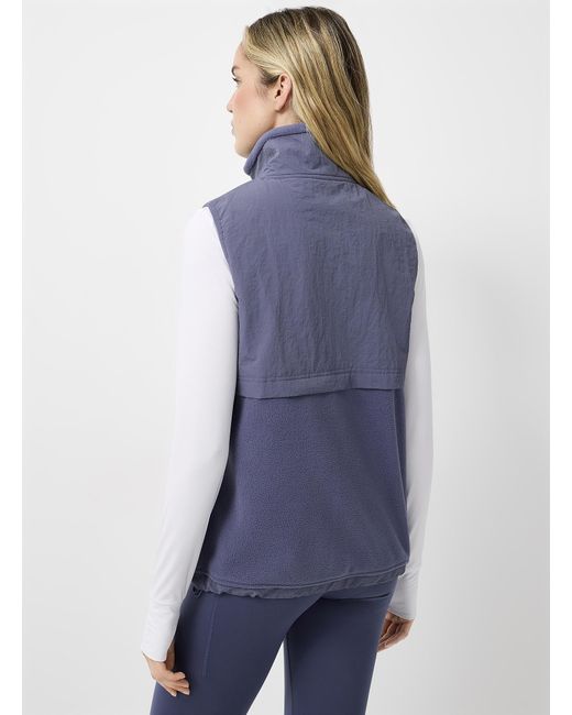 I.FIV5 Blue Polar Fleece And Nylon Vest