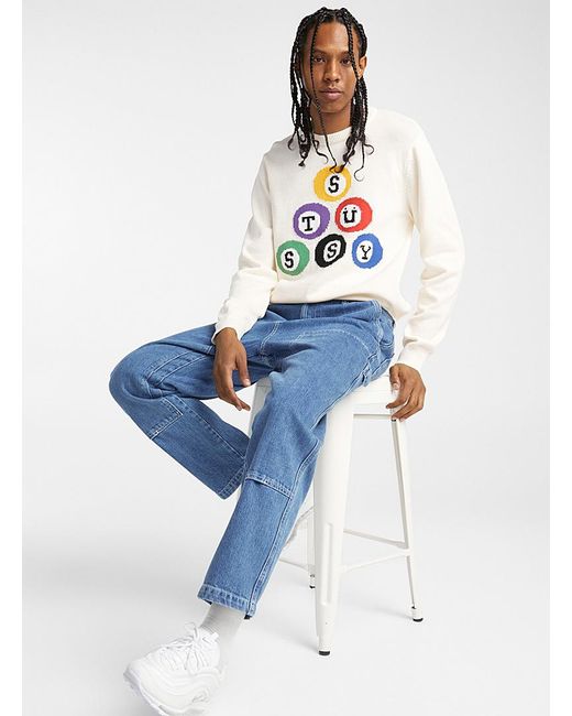 専門 Stussy Billard Sweater ビリヤードセーター L 新品タグ付 www