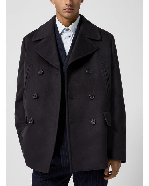 Paul Smith Black Wool And Cashmere Navy for men