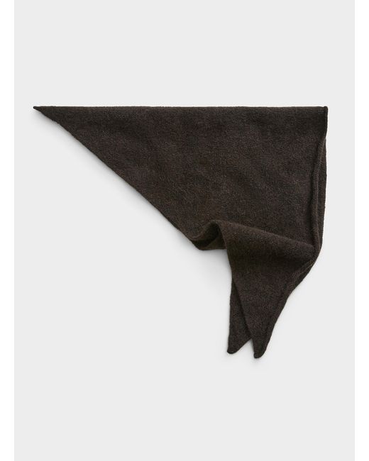 Simon's Black Lightweight Wool And Alpaca Scarf Exclusive Collection From Italy