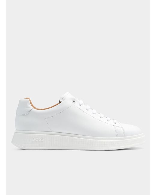 BOSS by HUGO BOSS Sleek Leather Sneaker Men in White for Men Lyst Canada
