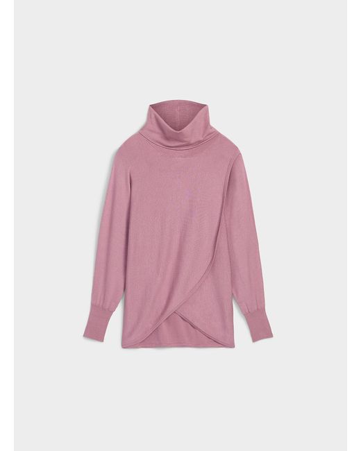 Contemporaine Pink Draped Tunic Sweater